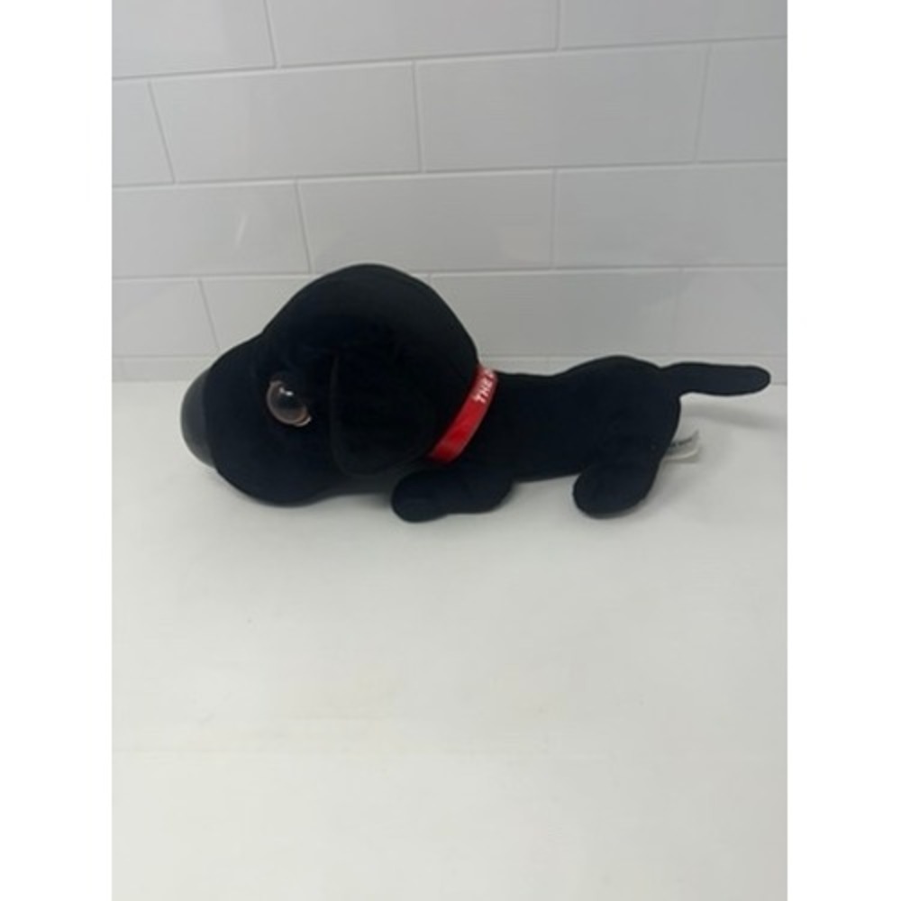 Artlist Collection THE DOG Plush Black Labrador Large Head Red Collar 14 Inch